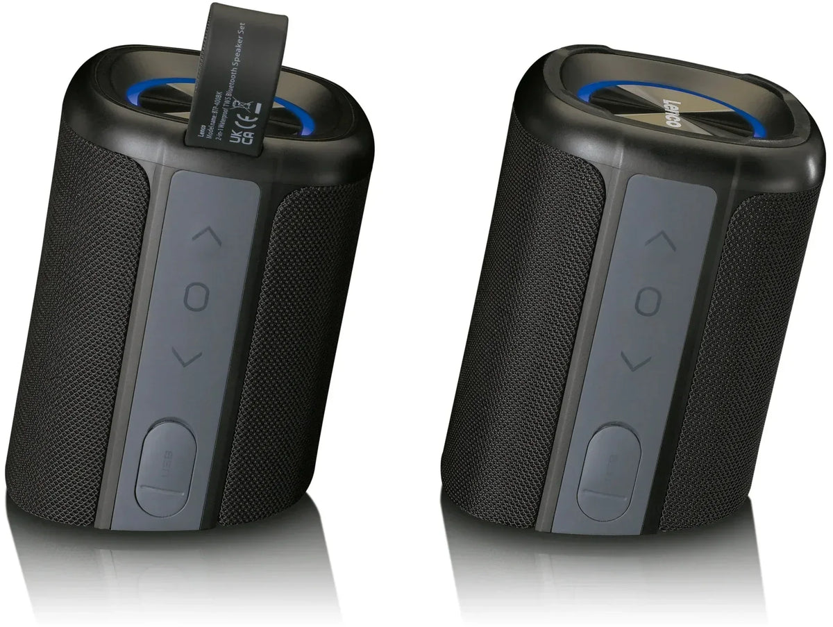 Lenco 2-In-1 Stereo Bluetooth Speaker Black - Essentify