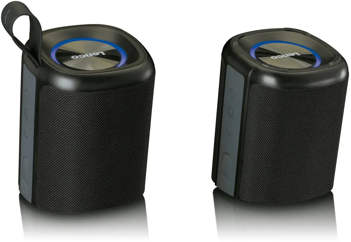 Lenco 2-In-1 Stereo Bluetooth Speaker Black - Essentify