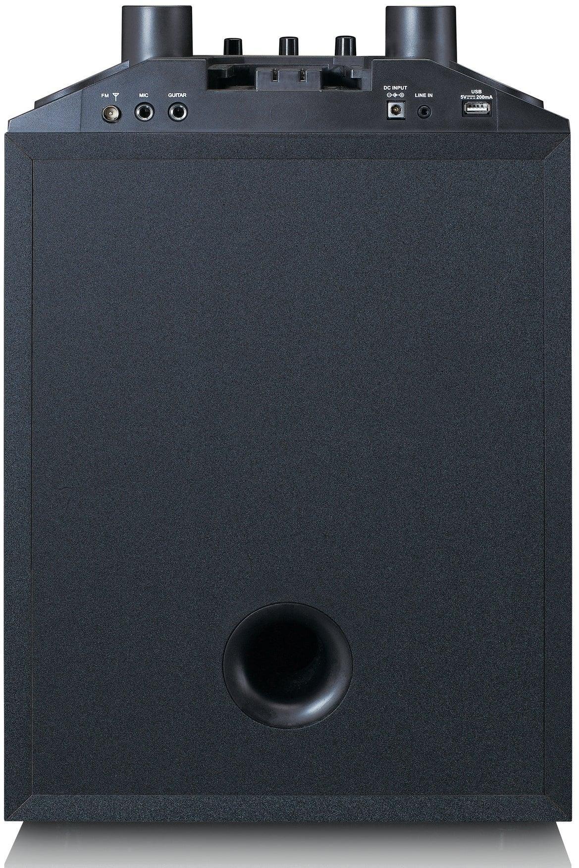 Lenco Bluetooth Party Speaker + Remote + 2 Microphones Black - Essentify