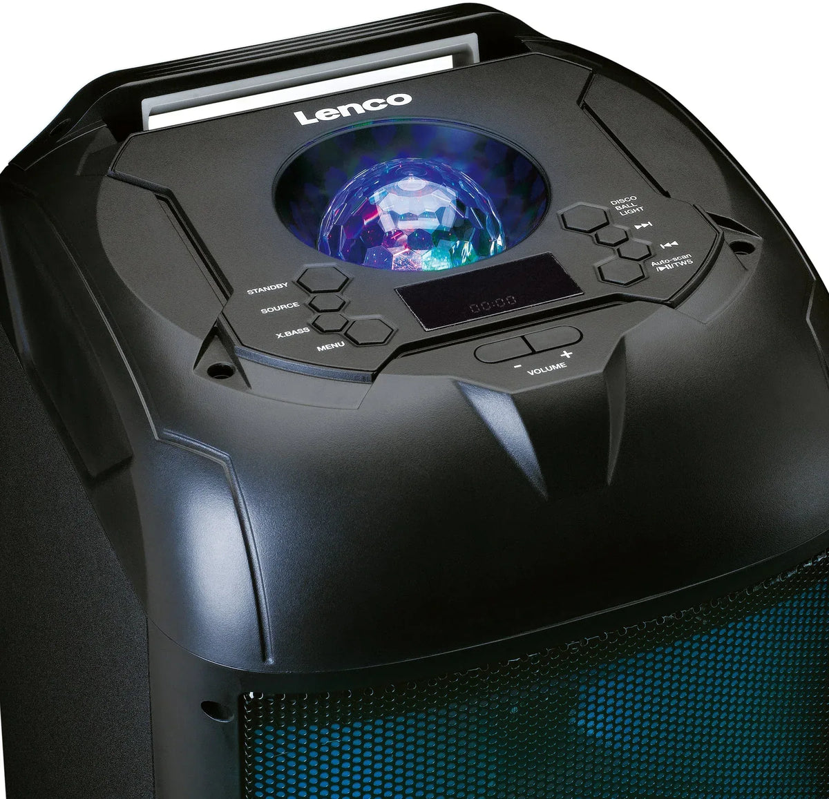 Lenco Bluetooth Party Speaker + Remote + 2 Microphones Black - Essentify