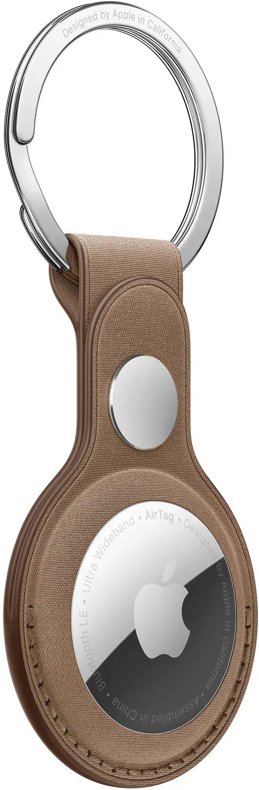 Apple Airtag Finewoven Key Ring Taupe - Essentify