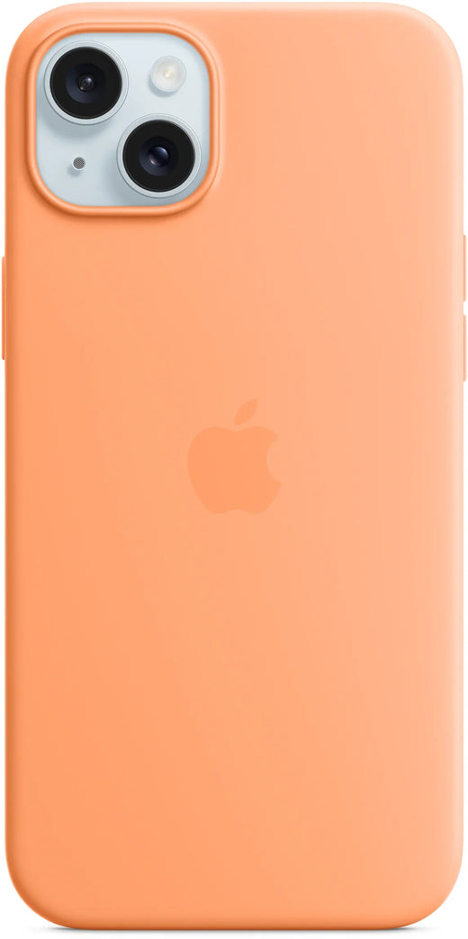 Apple Silicone Case With Magsafe Iphone 15 Plus Sorbet Orange - Essentify