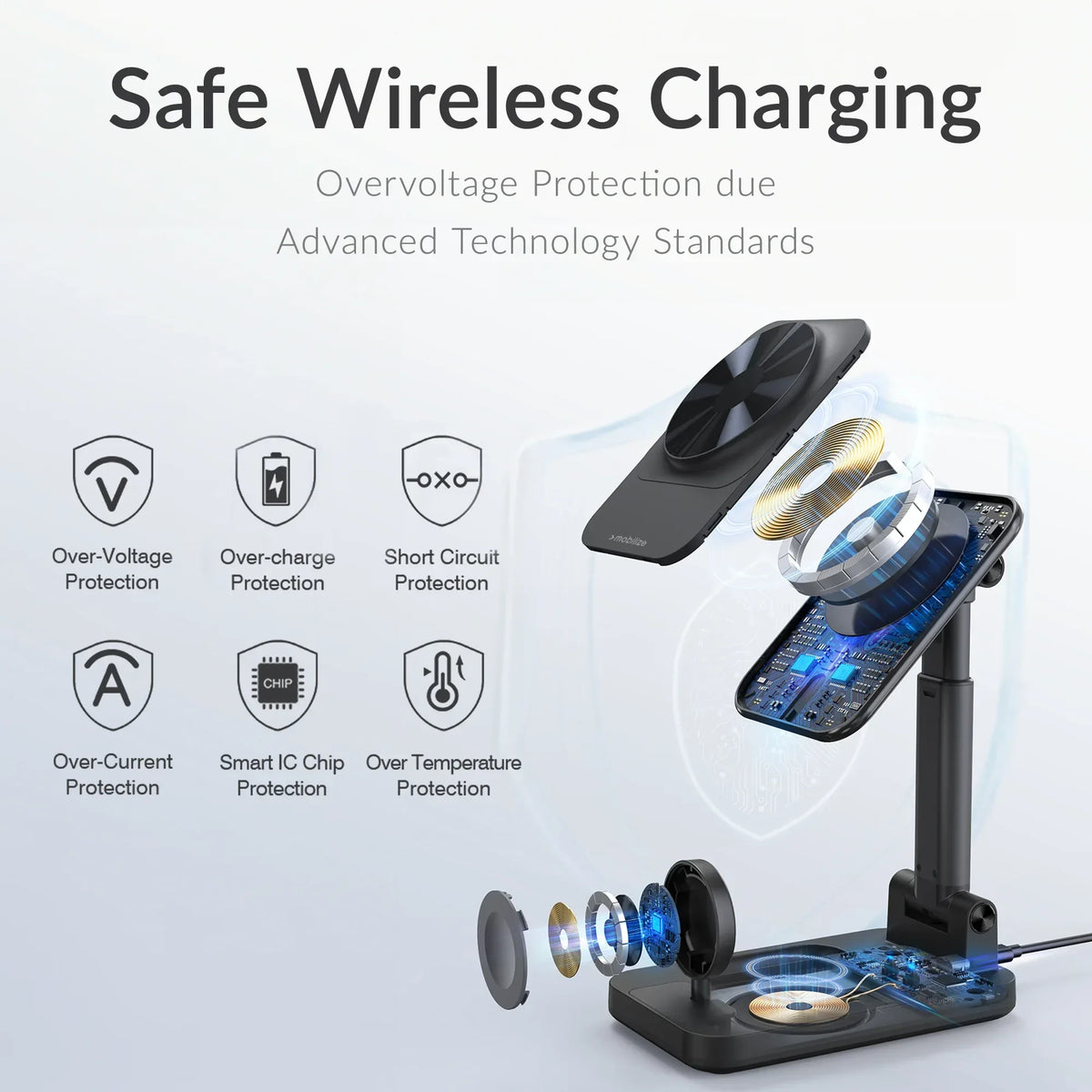 Mobilize 3In1 Charger Station Magsafe Compatible 15W Black - Essentify