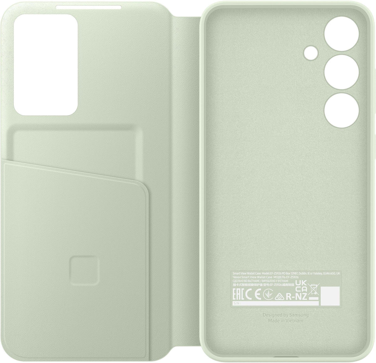 Samsung Smart View Wallet Case Galaxy S24+ 5G Light Green - Essentify