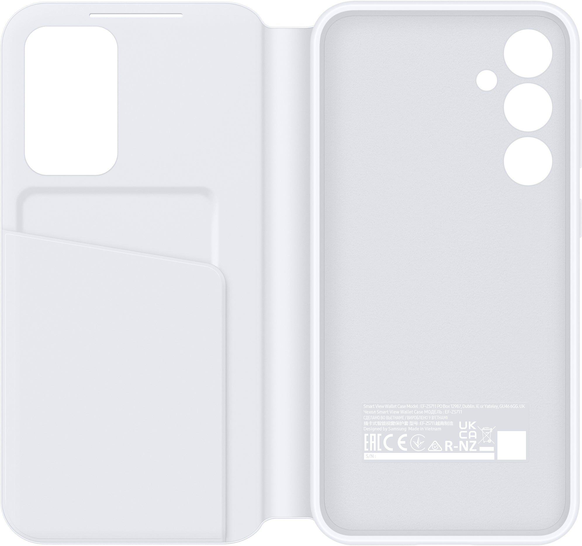 Samsung Ef-Zs711Cwegww Samsung Smart View Wallet Case Galaxy S23 Fe 5G White