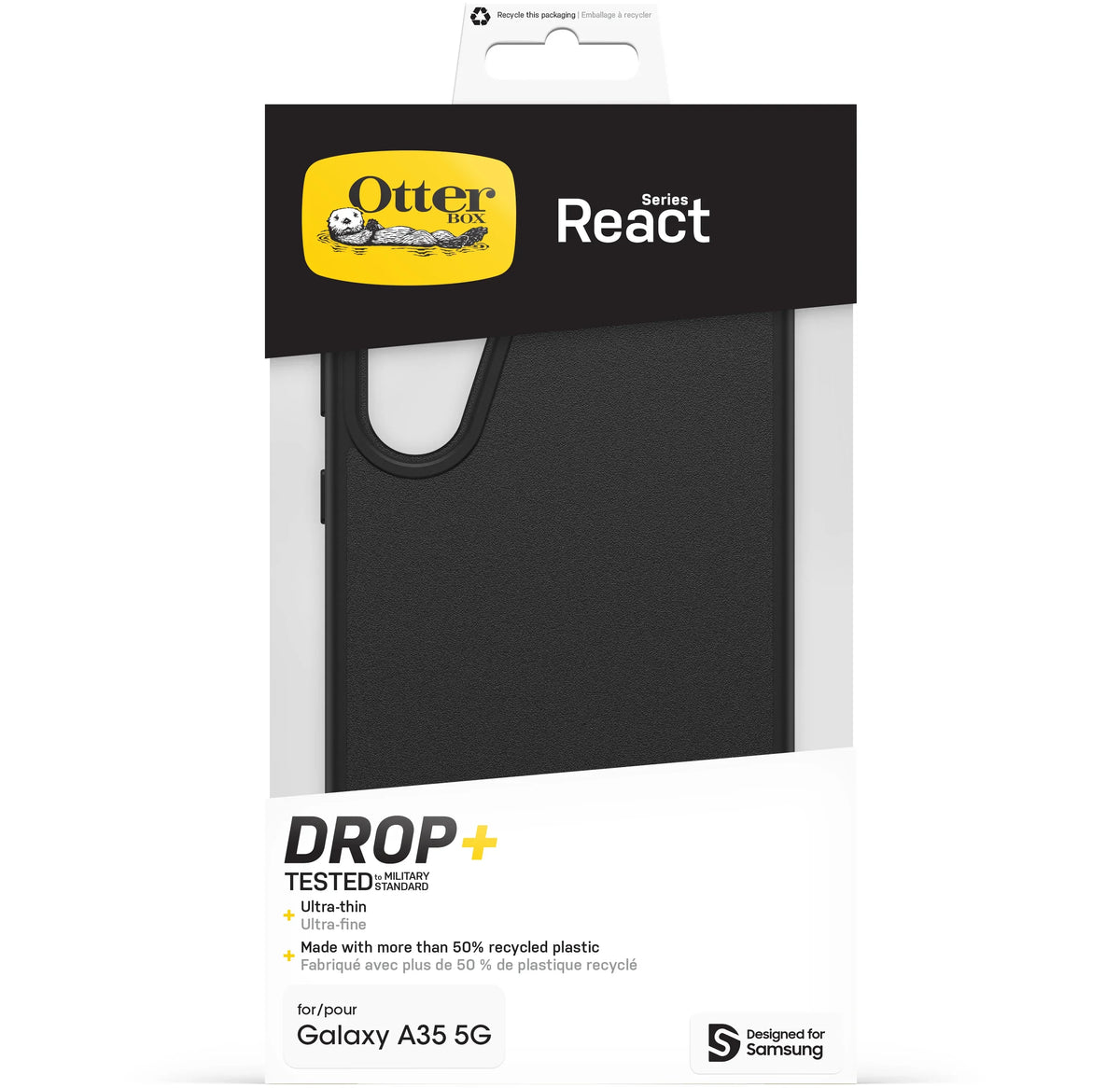 Otterbox React Series Samsung Galaxy A35 5G Black - Essentify