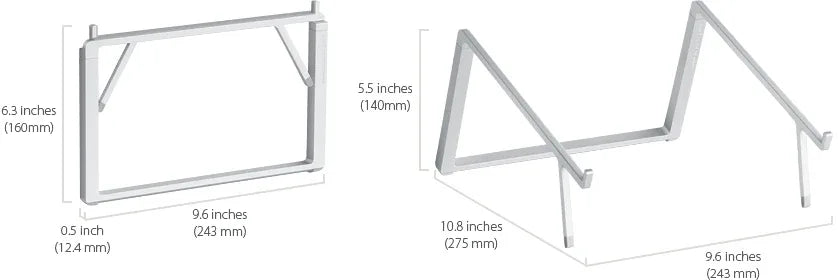 Rain Design Mbar Pro+ Foldable Laptop Stand Silver - Essentify
