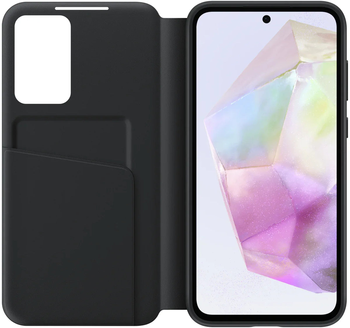 Samsung Smart Clear View Cover Galaxy A35 5G Black - Essentify
