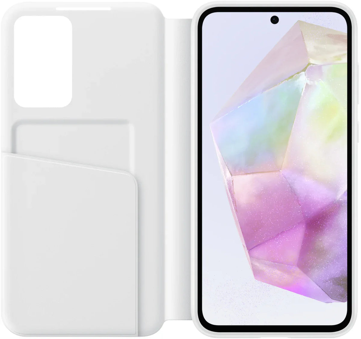 Samsung Smart Clear View Cover Galaxy A35 5G White - Essentify