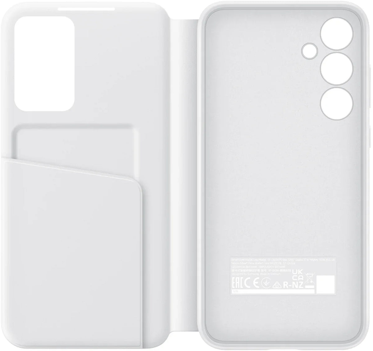 Samsung Smart Clear View Cover Galaxy A35 5G White - Essentify