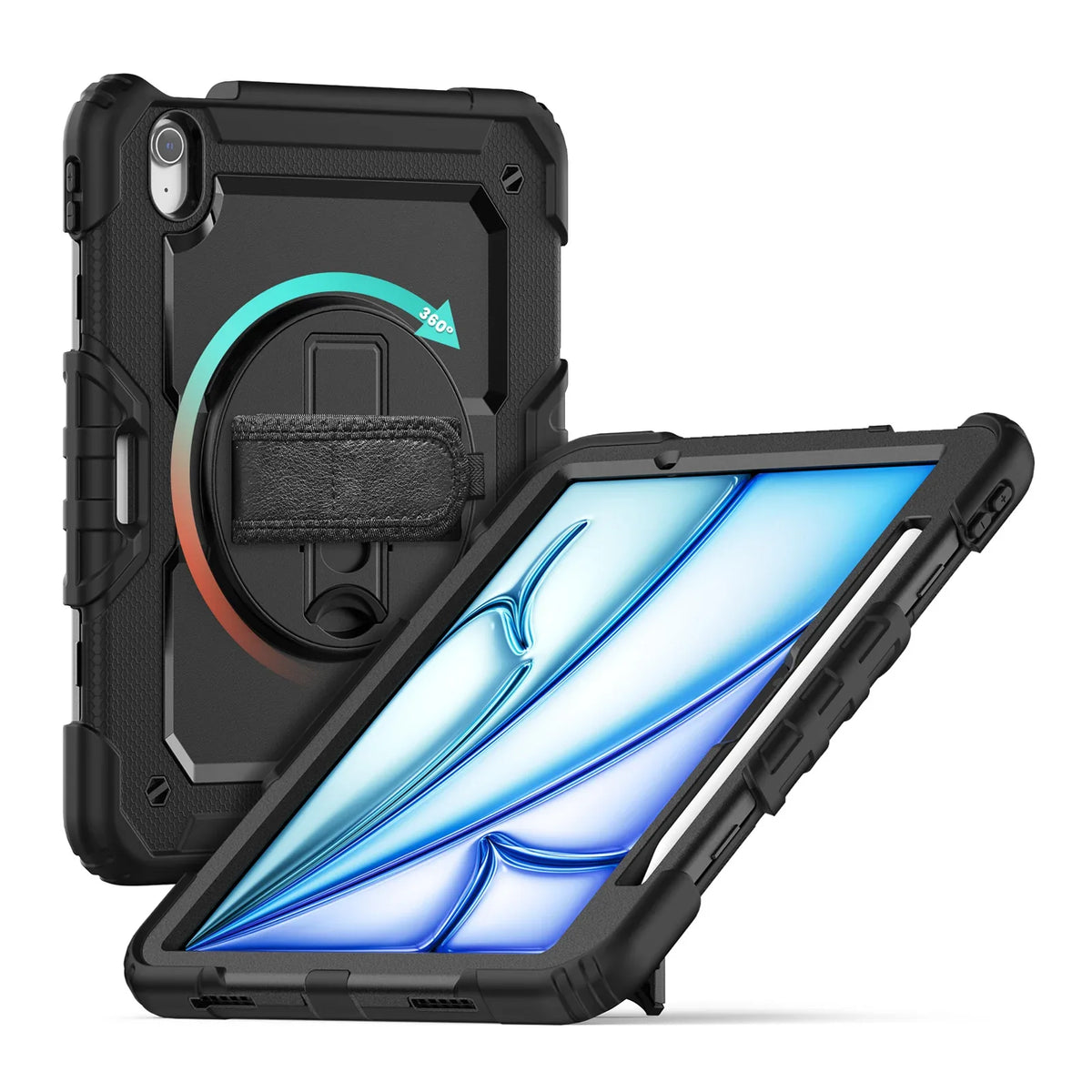 Xccess Survivor All-Round Case Apple Ipad Air 11 (2024/2025) Black (Screenless) - Essentify