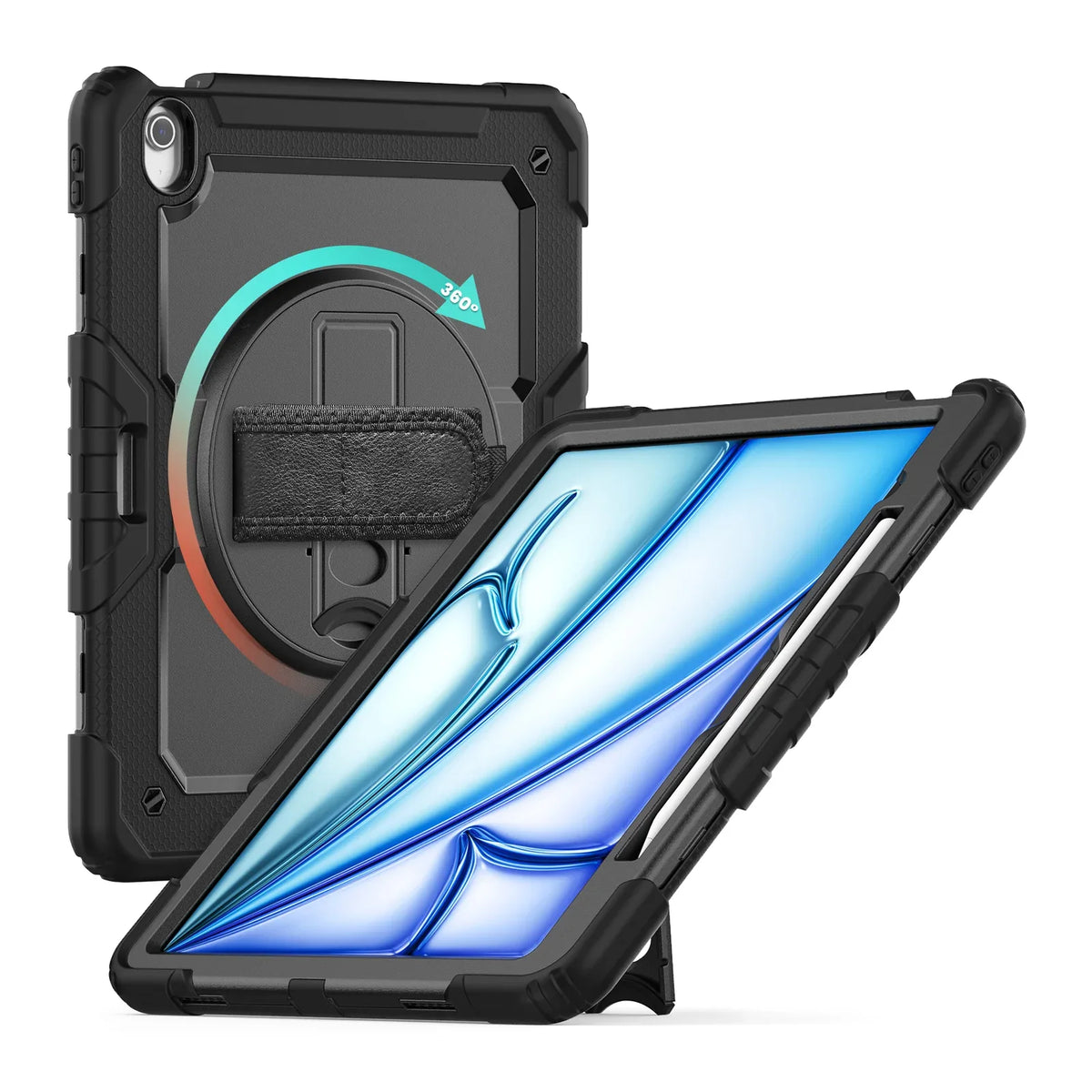 Xccess Survivor All-Round Case Apple Ipad Air 13 (2024/2025) Black (Screenless) - Essentify