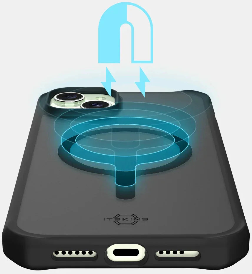 Itskins Level 2 Hybridmagfrost_R For Apple Iphone 14/15 Black - Essentify