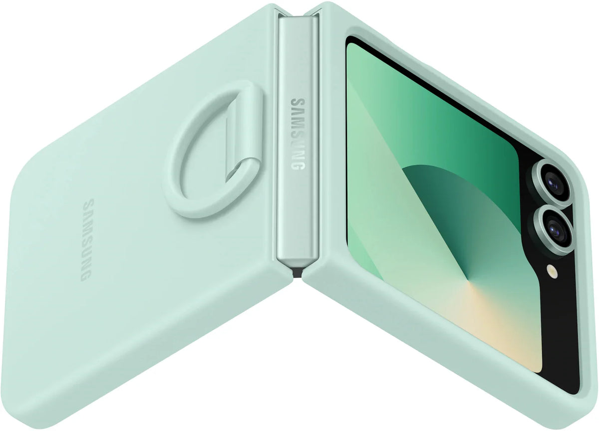 Samsung Silicone Cover With Ring Galaxy Z Flip6 Mint - Essentify