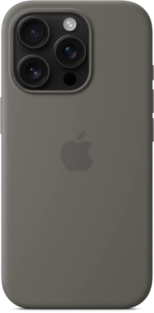 Apple Silicone Case With Magsafe Iphone 16 Pro Stone Grey - Essentify