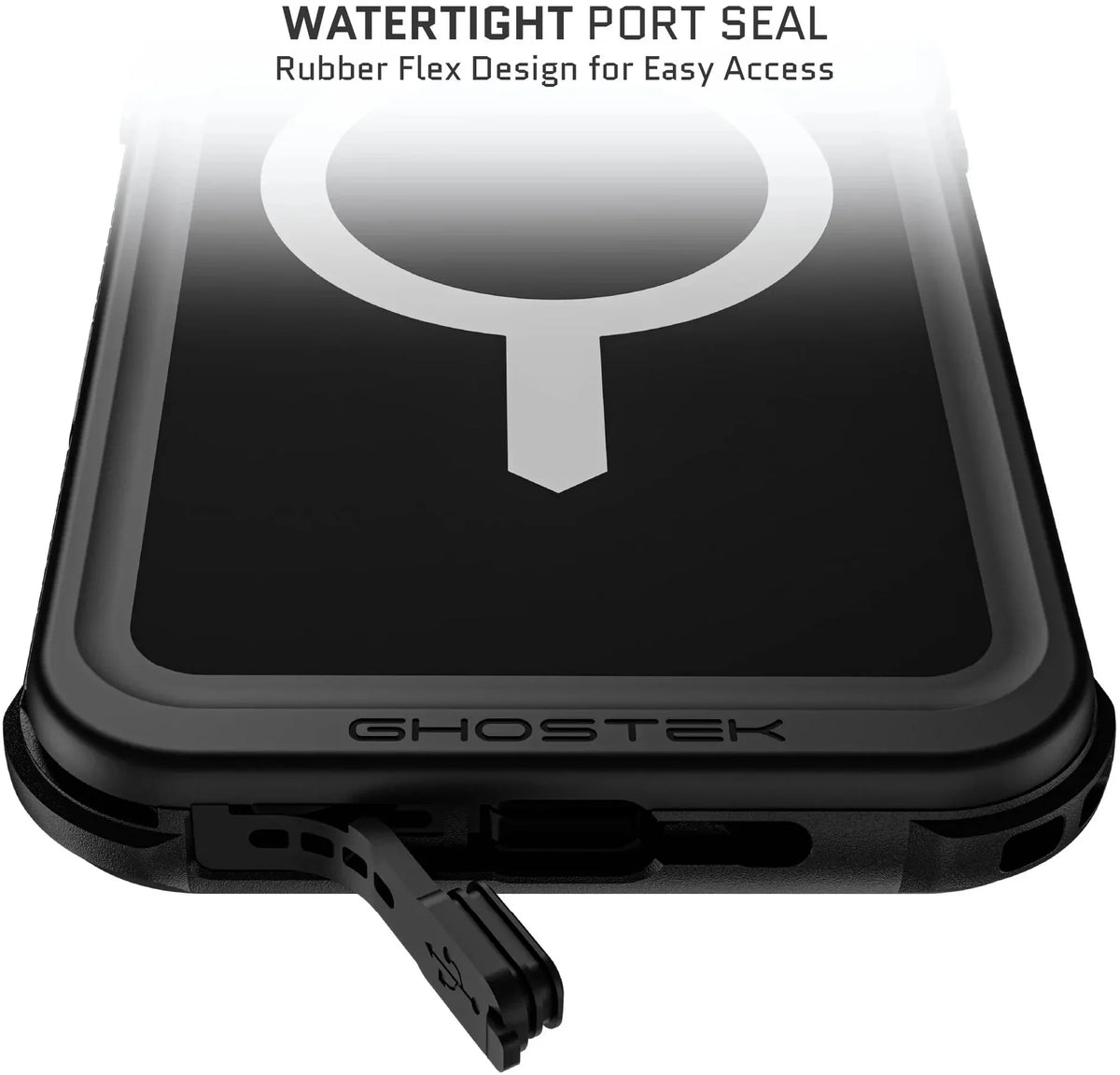 Ghostek Nautical Waterproof Magsafe Case + Belt Swivel Holster Apple Iphone 16 Pro Max Black - Essentify