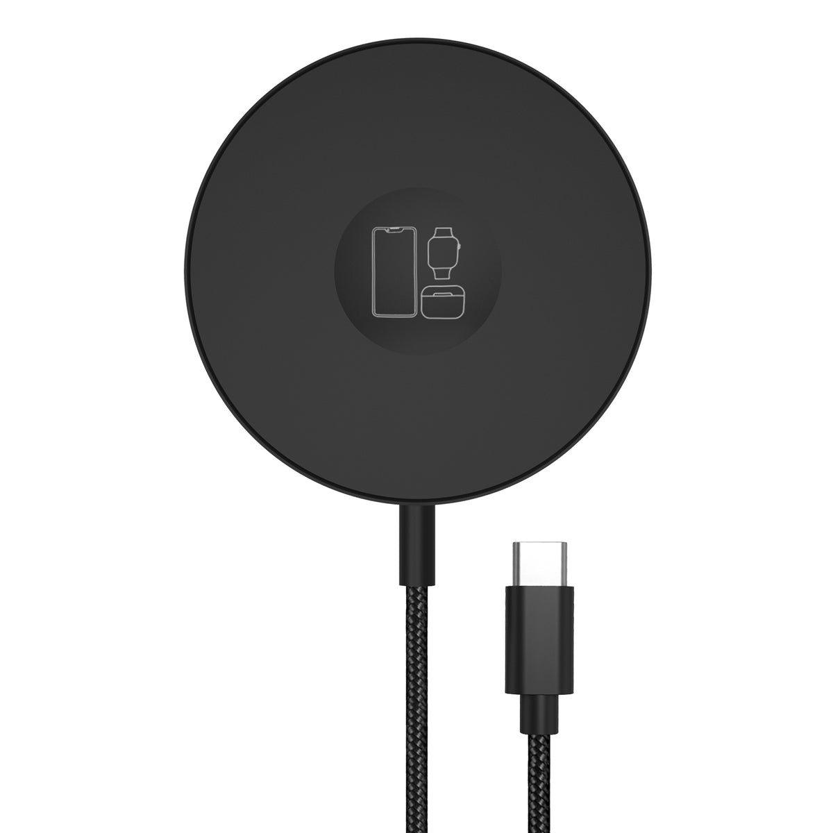 Mobilize 3In1 Magnetic Wireless Charger Magsafe Compatible 15W Black