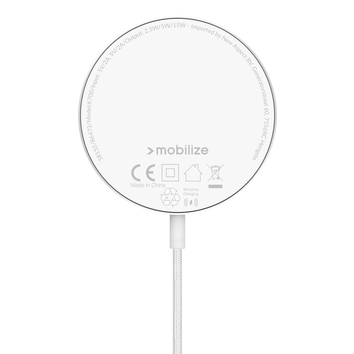 Mobilize 3In1 Magnetic Wireless Charger Magsafe Compatible 15W White