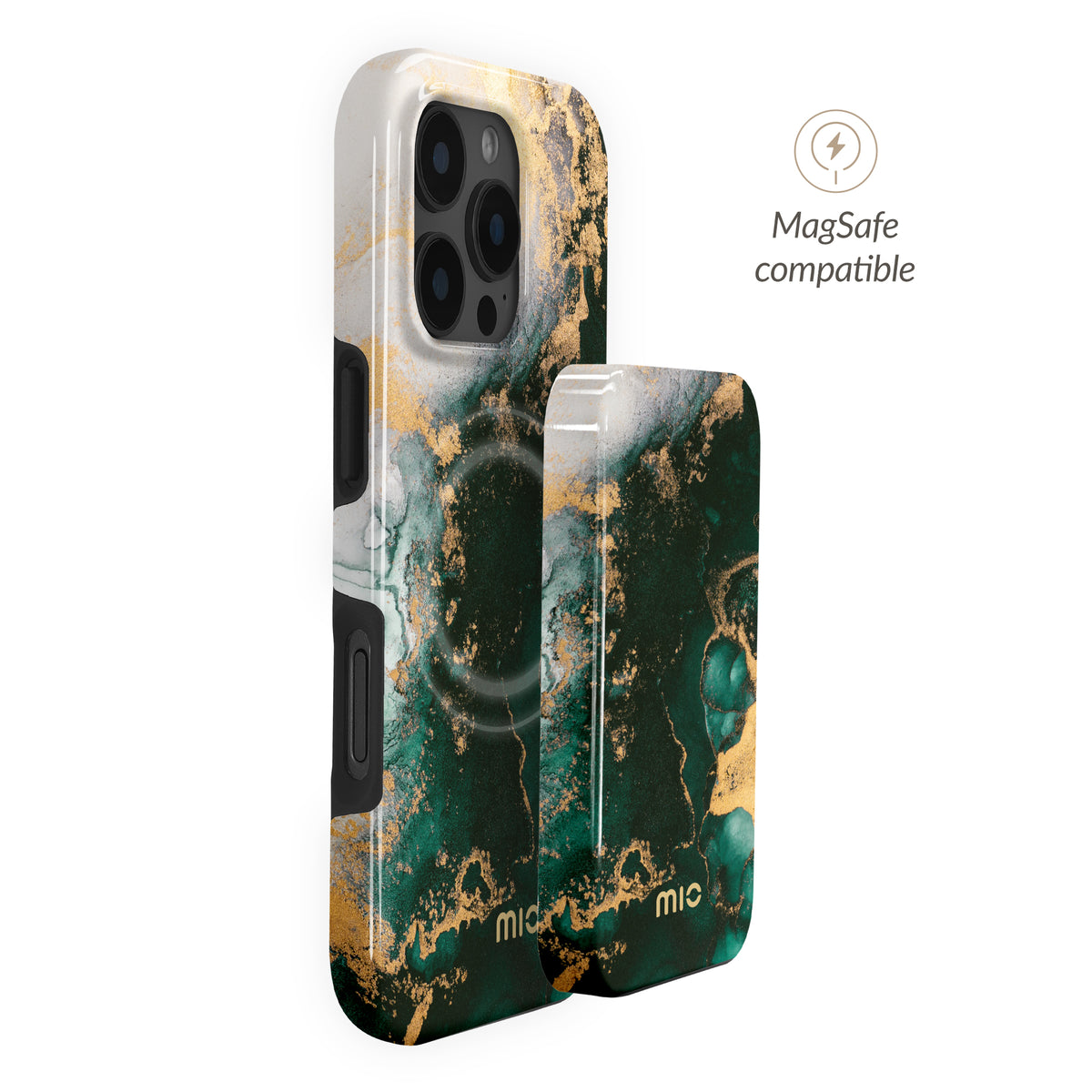 Mio By Mobilize Mio Powerbank 5000Mah With Double Sided Magsafe Compatibility Green Marble - Glossy
