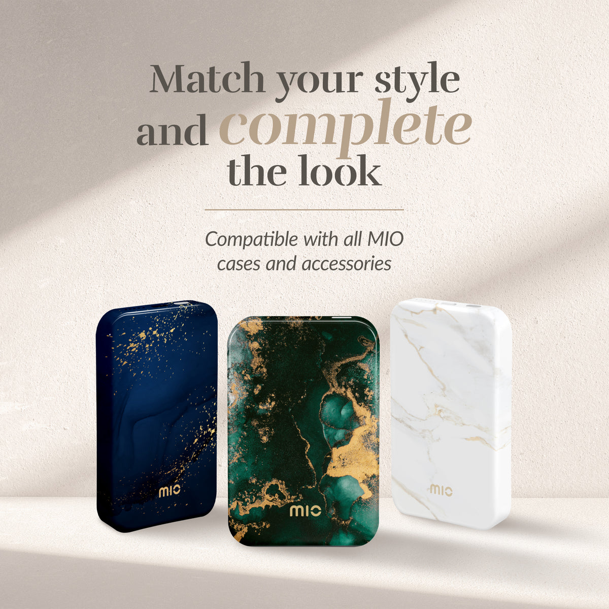 Mio By Mobilize Mio Powerbank 5000Mah With Double Sided Magsafe Compatibility Green Marble - Glossy