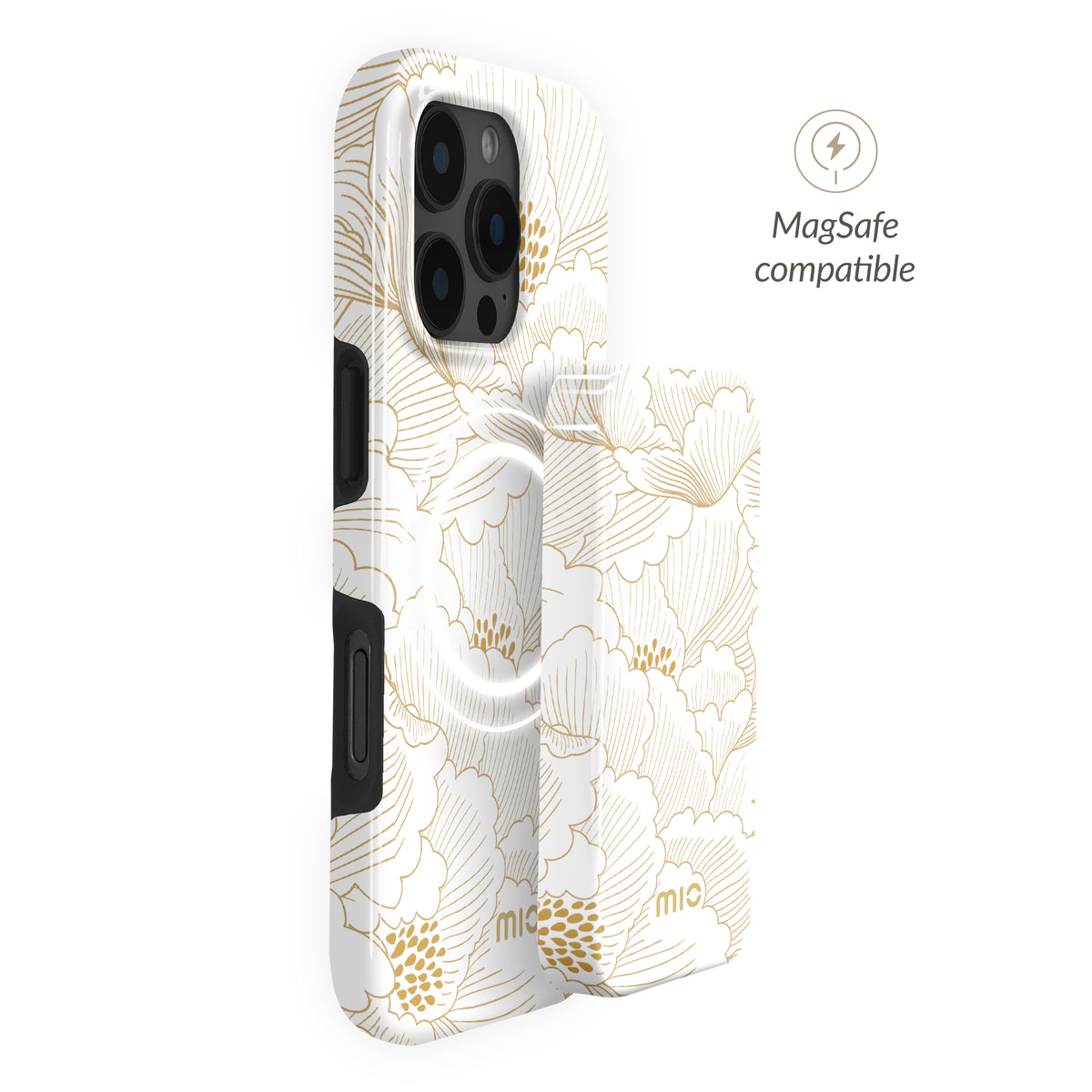 Mio By Mobilize Mio Powerbank 5000Mah With Double Sided Magsafe Compatibility White Roses - Glossy
