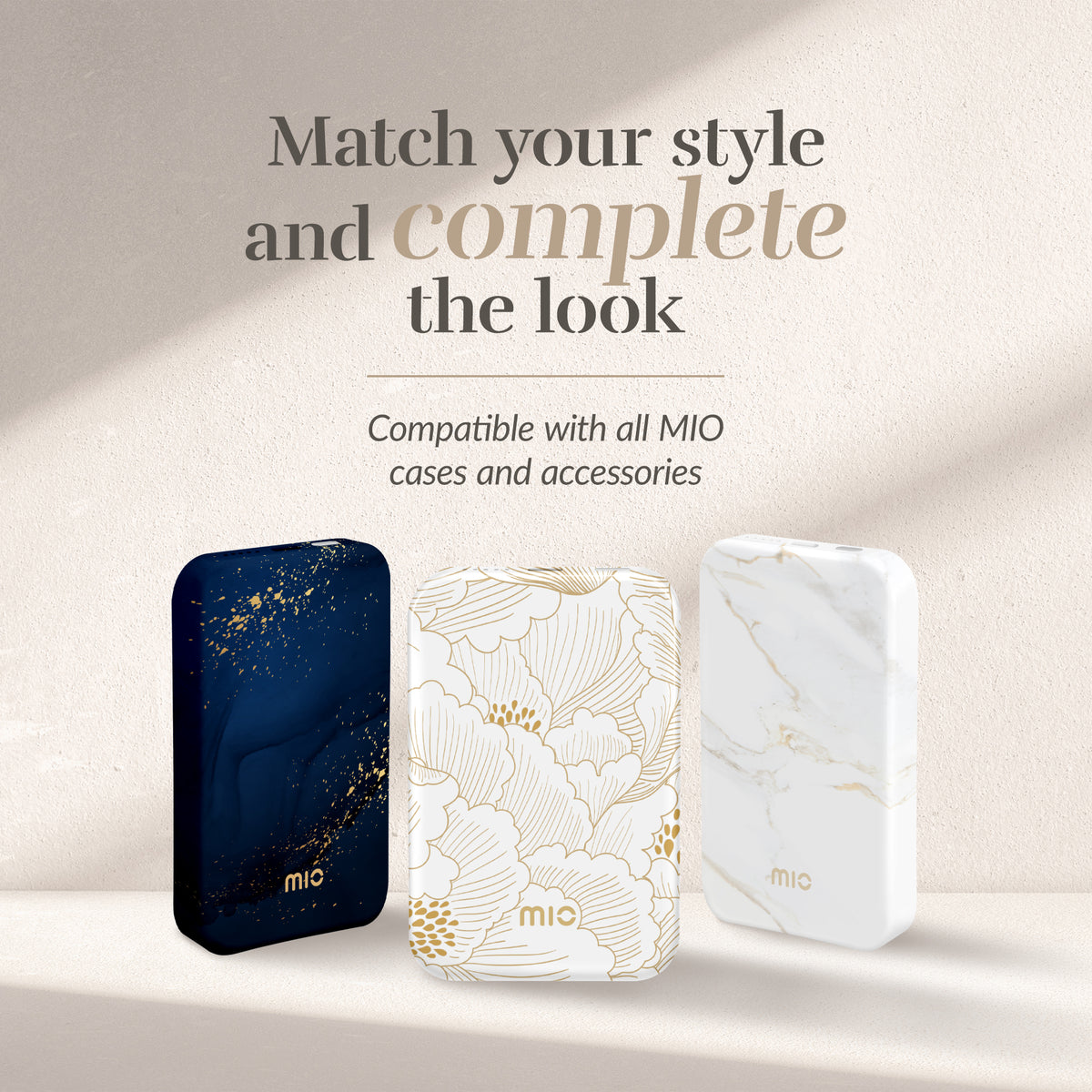 Mio By Mobilize Mio Powerbank 5000Mah With Double Sided Magsafe Compatibility White Roses - Glossy