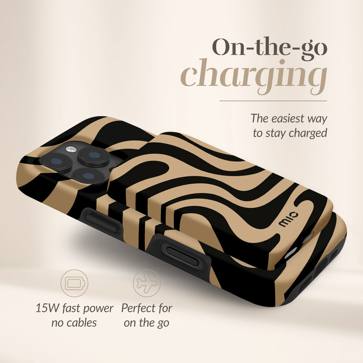 Mio By Mobilize Mio Powerbank 5000Mah With Double Sided Magsafe Compatibility Swirl - Matt