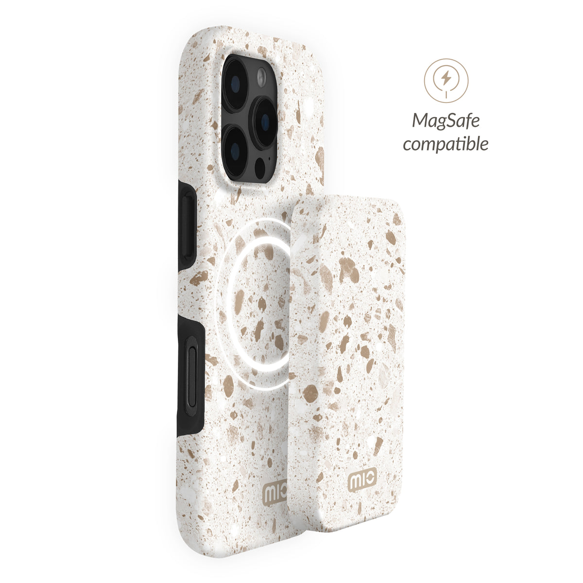 Mio By Mobilize Mio Powerbank 5000Mah With Double Sided Magsafe Compatibility Soft Terrazzo - Matt