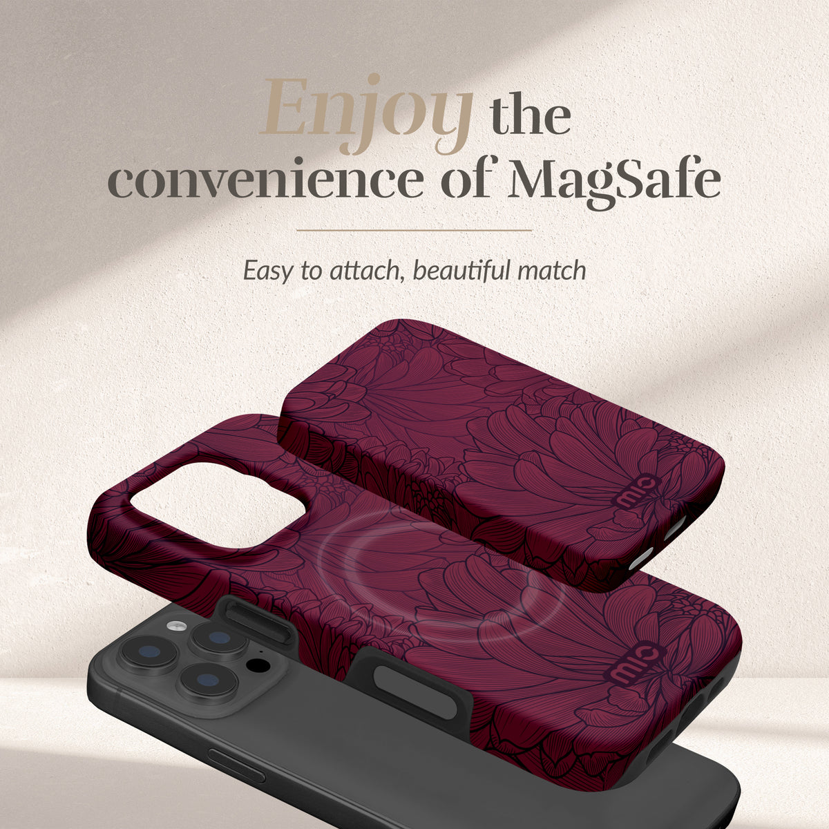 Mio By Mobilize Mio Powerbank 5000Mah With Double Sided Magsafe Compatibility Berry Blooms - Matt