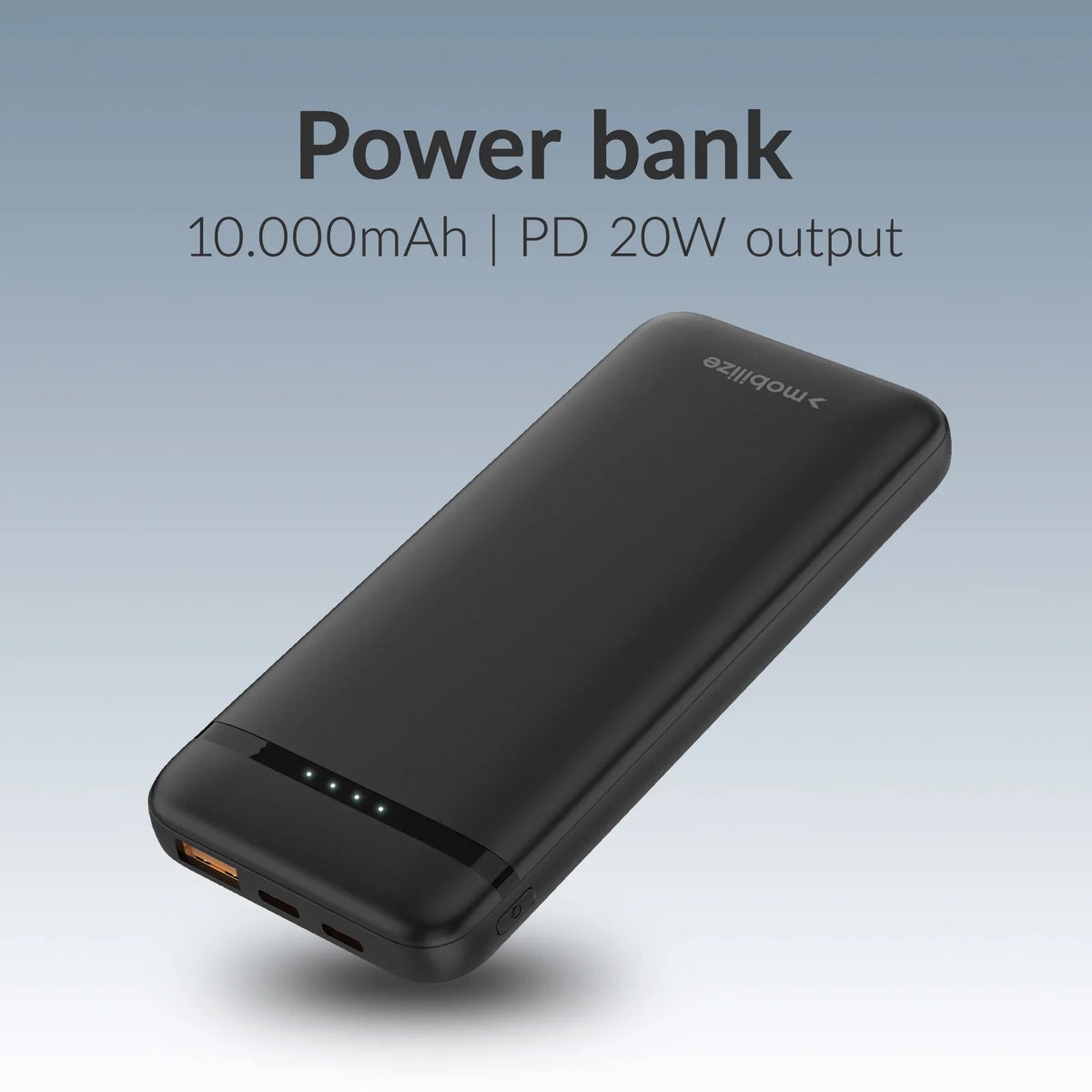 Mobilize Power Bank 10000Mah Pd 20W Black - Essentify