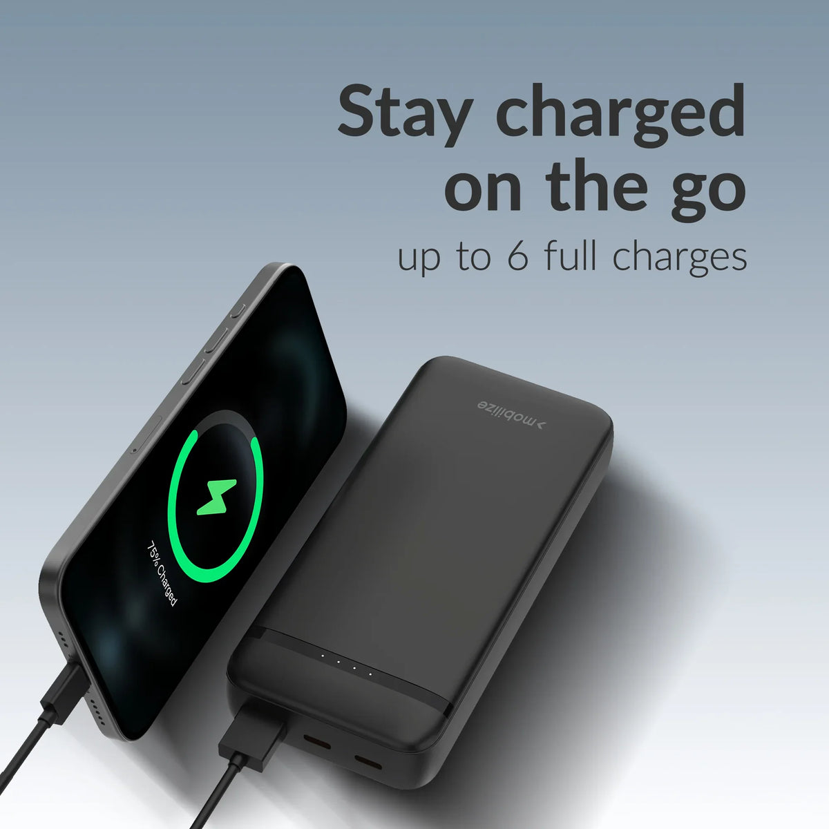 Mobilize Power Bank 20000Mah Pd 20W Black - Essentify
