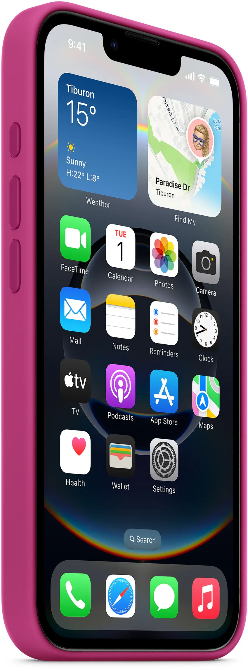 Apple Silicone Case Iphone 16E Fuchsia - Essentify