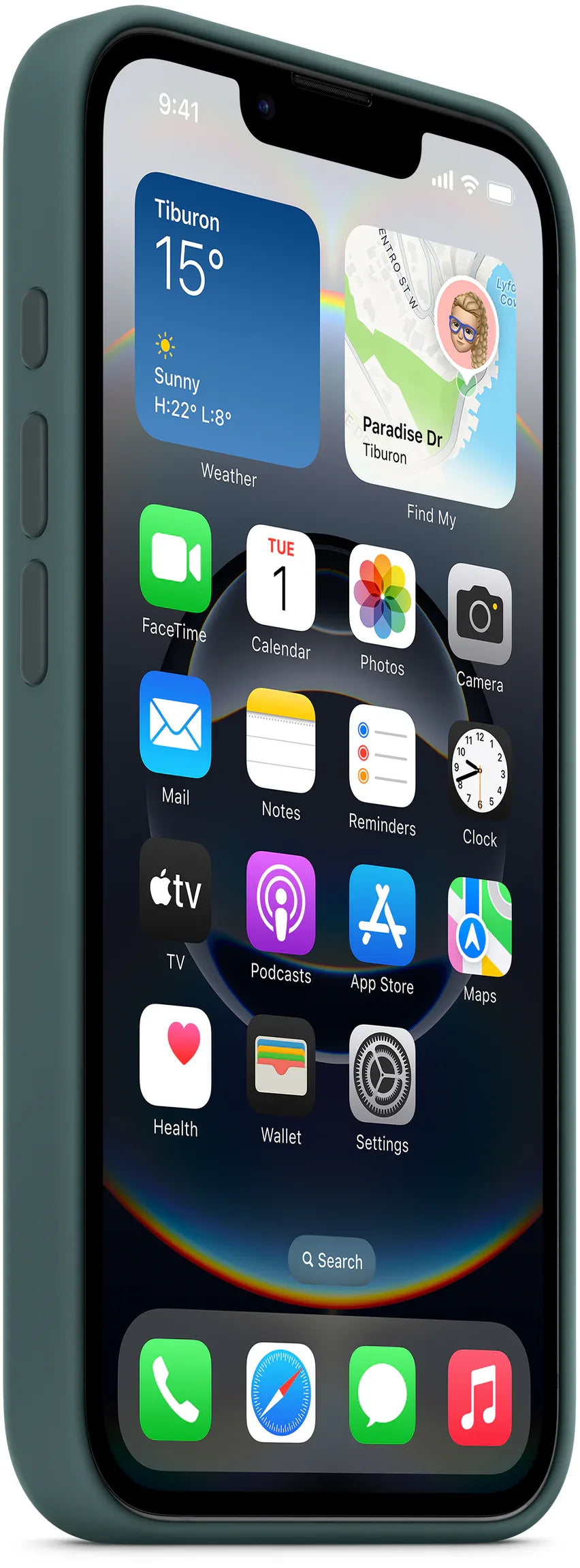 Apple Silicone Case Iphone 16E Lake Green - Essentify