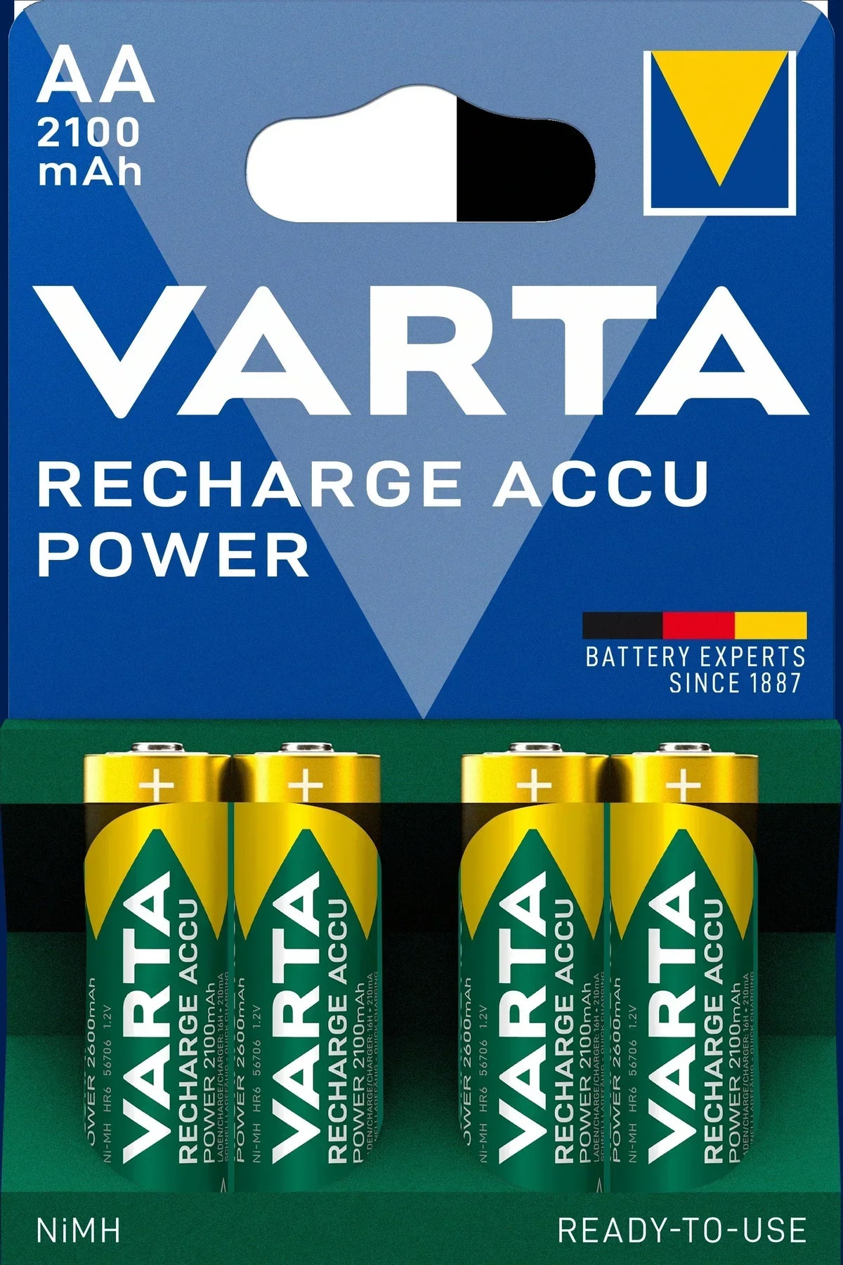 Varta Rechargeable Accu Power Aa 2100Mah 4-Pack - Essentify