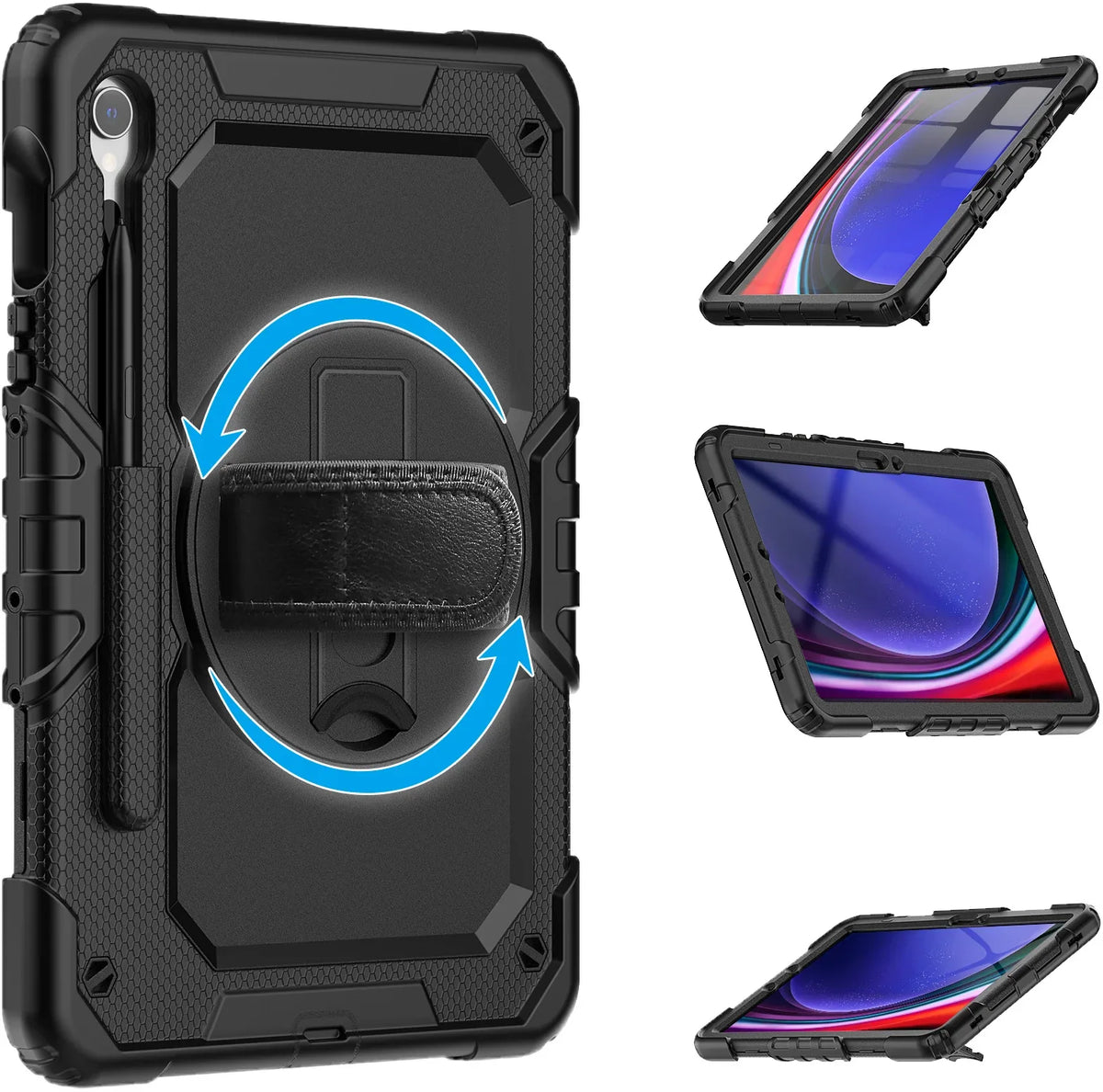 Xccess Survivor All-Round Case Samsung Galaxy Tab S10 Fe+ 13.1 Black (Screenless) - Essentify