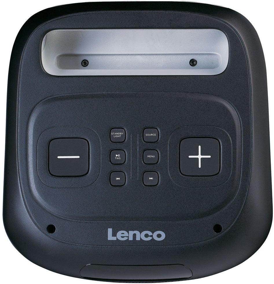 Lenco Bluetooth Party Speaker + Remote + Microphone Black - Essentify