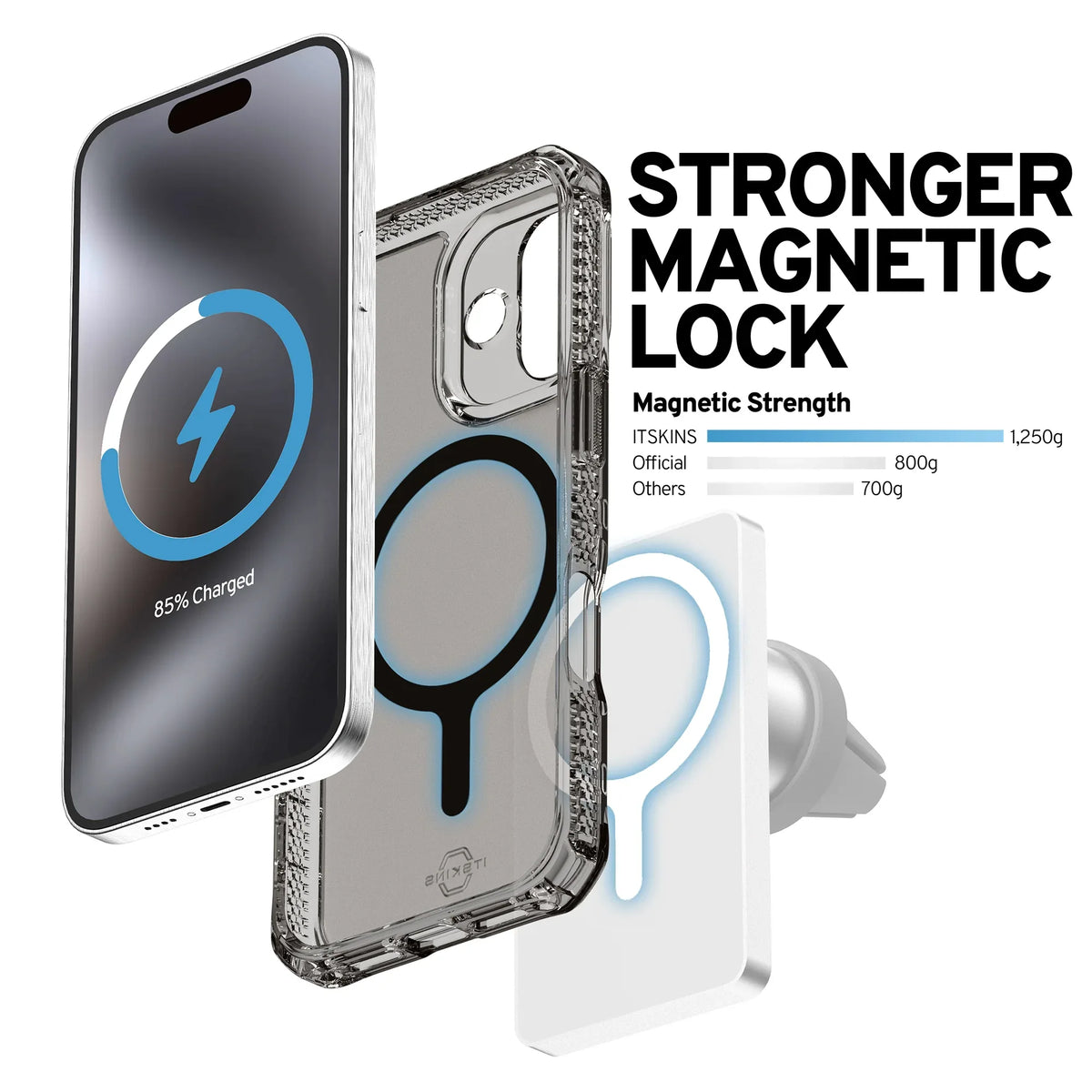 Itskins Level 2 Hybridmagfrost_R For Apple Iphone 17 Black - Essentify