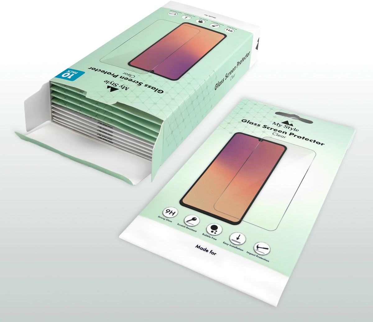 My Style Tempered Glass Screen Protector For Apple Iphone 16 Pro/17/17 Pro Clear (10-Pack) - Essentify