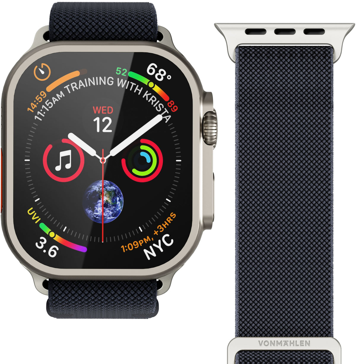 Vonmählen Classic Nylon Loop For Apple Watch 40 - 41 - 42Mm One Size Navy