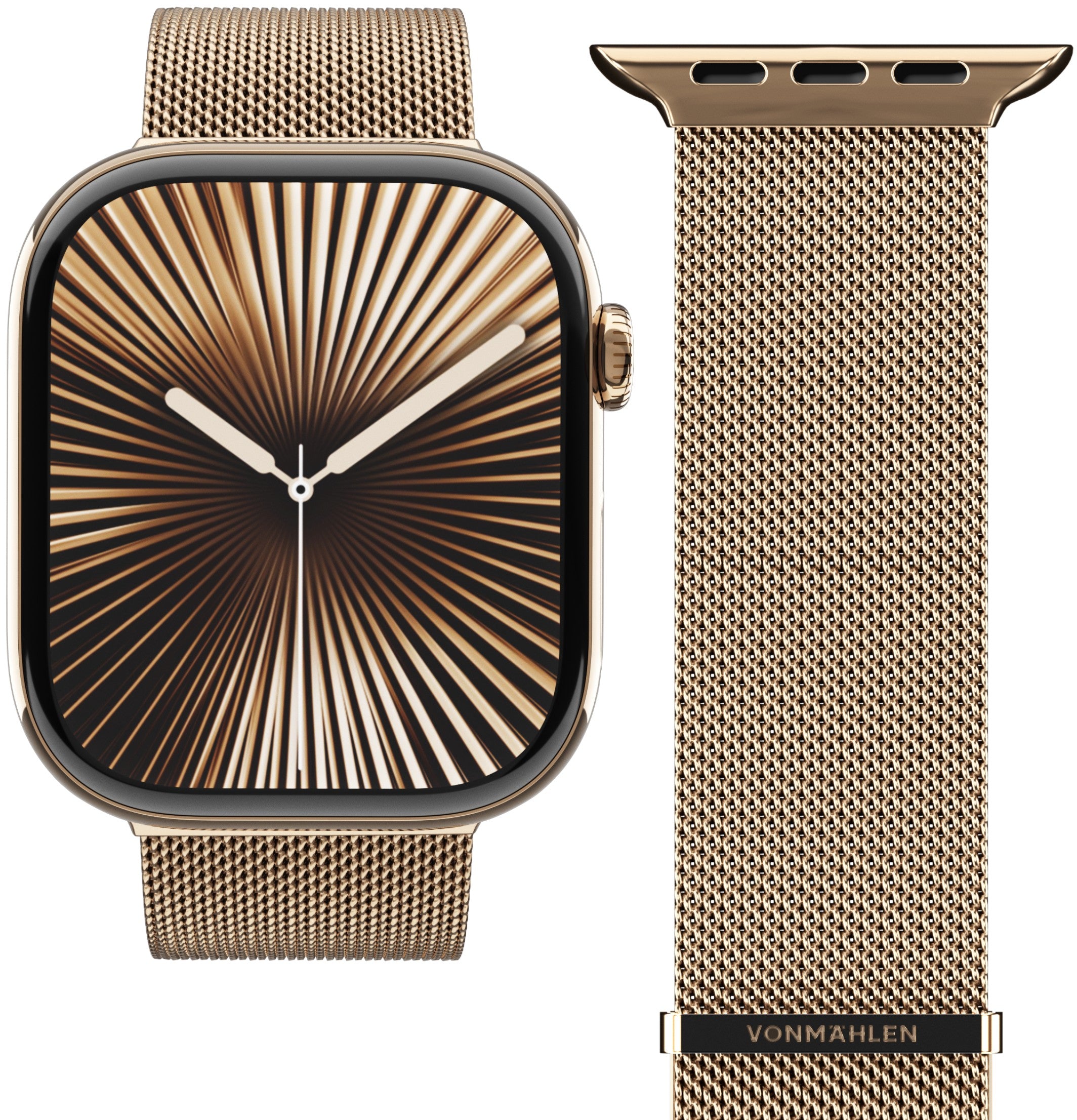 Vonmählen Milanese Loop 2 For Apple Watch 44 - 45 - 46 - 49Mm One Size Sunset Gold