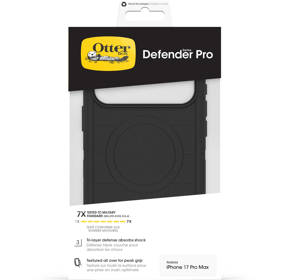 Otterbox Defender Series Pro With Magsafe Apple Iphone 17 Pro Max Black - Essentify
