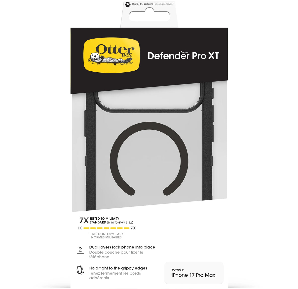 Otterbox Defender Pro Xt With Magsafe Apple Iphone 17 Pro Max Clear/Black - Essentify