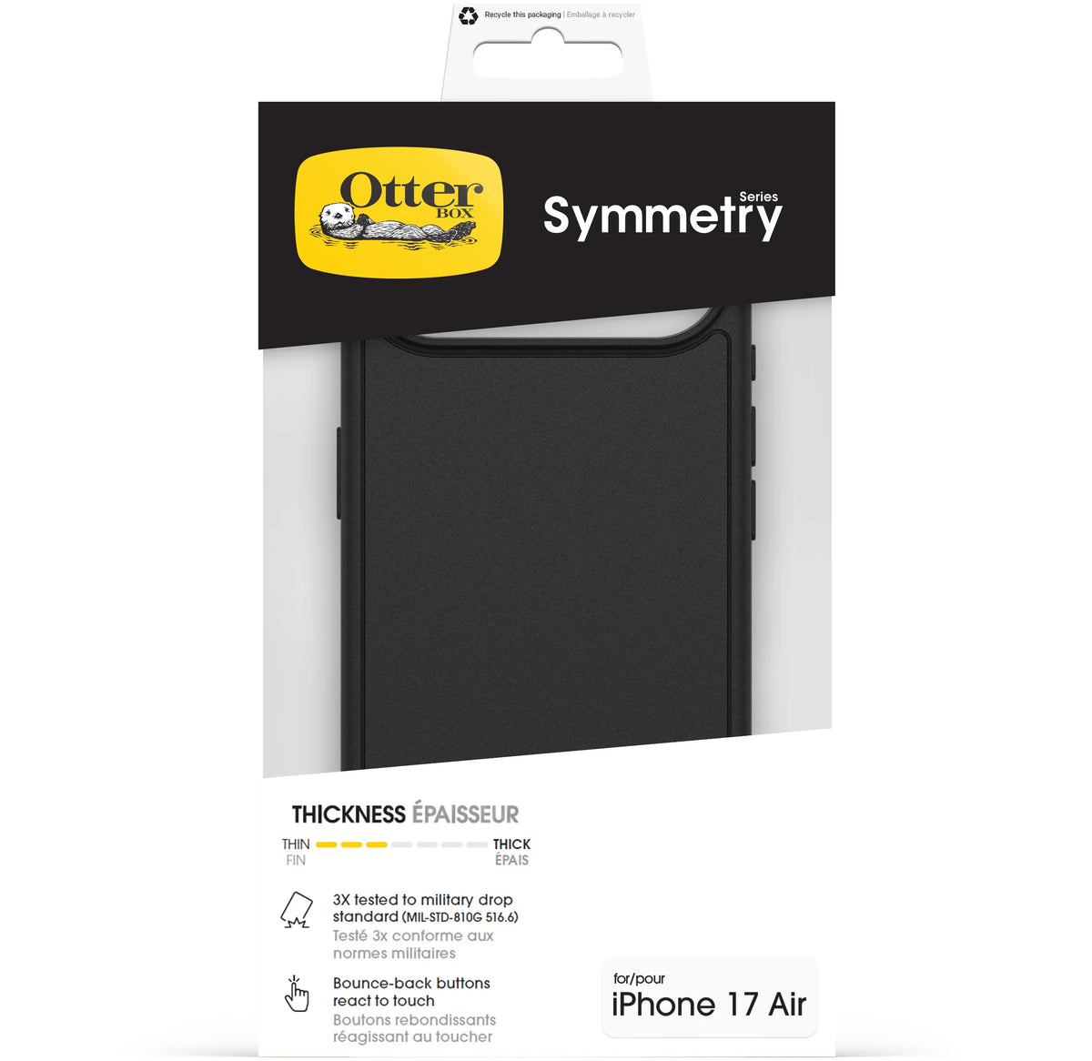 Otterbox Symmetry+ Case Apple Iphone Air Black - Essentify
