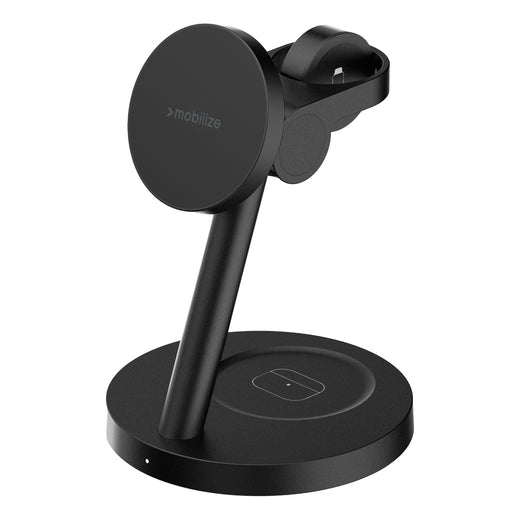 Mobilize 3In1 Charger Station Magsafe Compatible 25W Qi2.2 Black