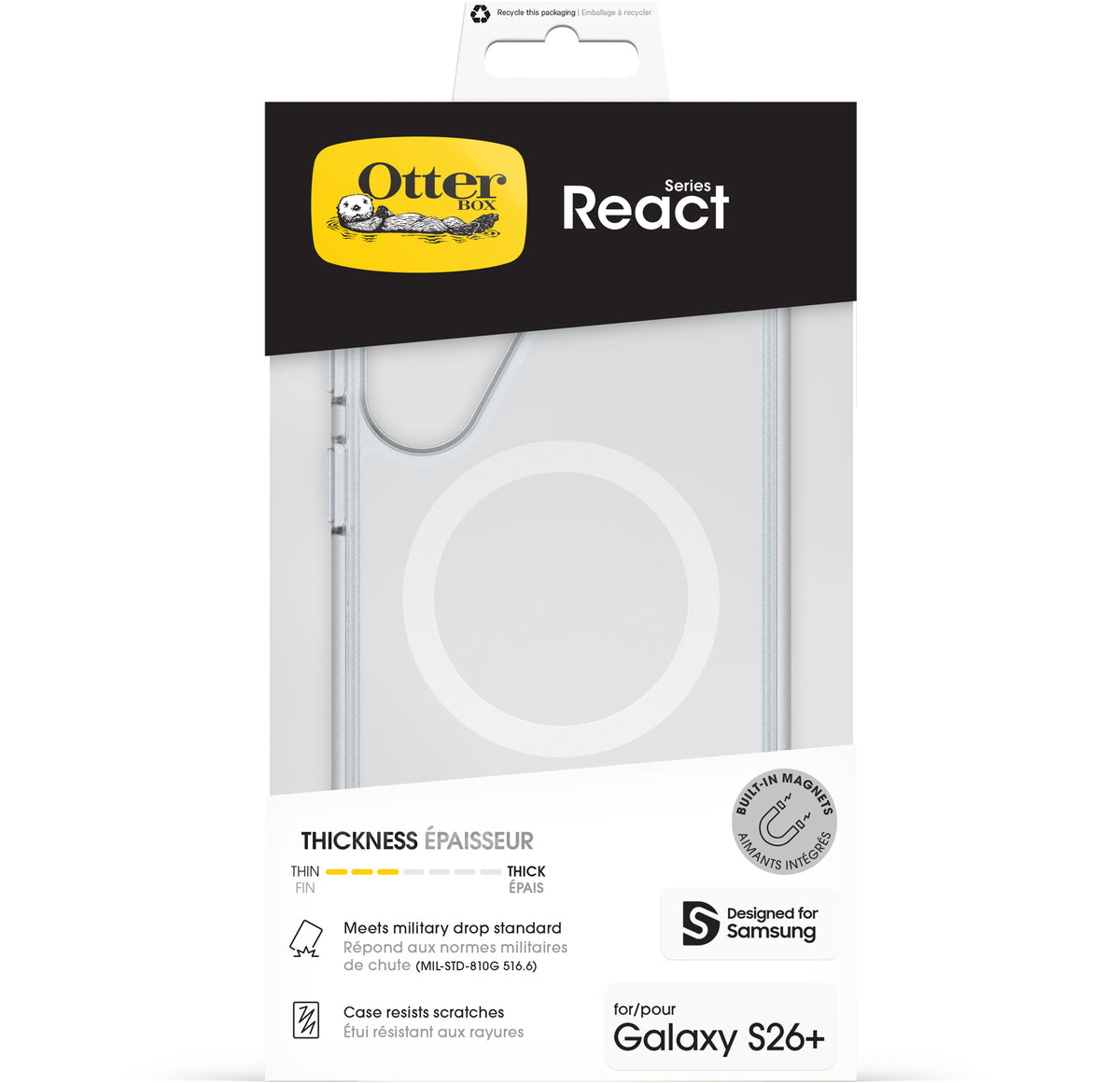 Otterbox React Magnets Series Samsung Galaxy S26+ 5G Clear