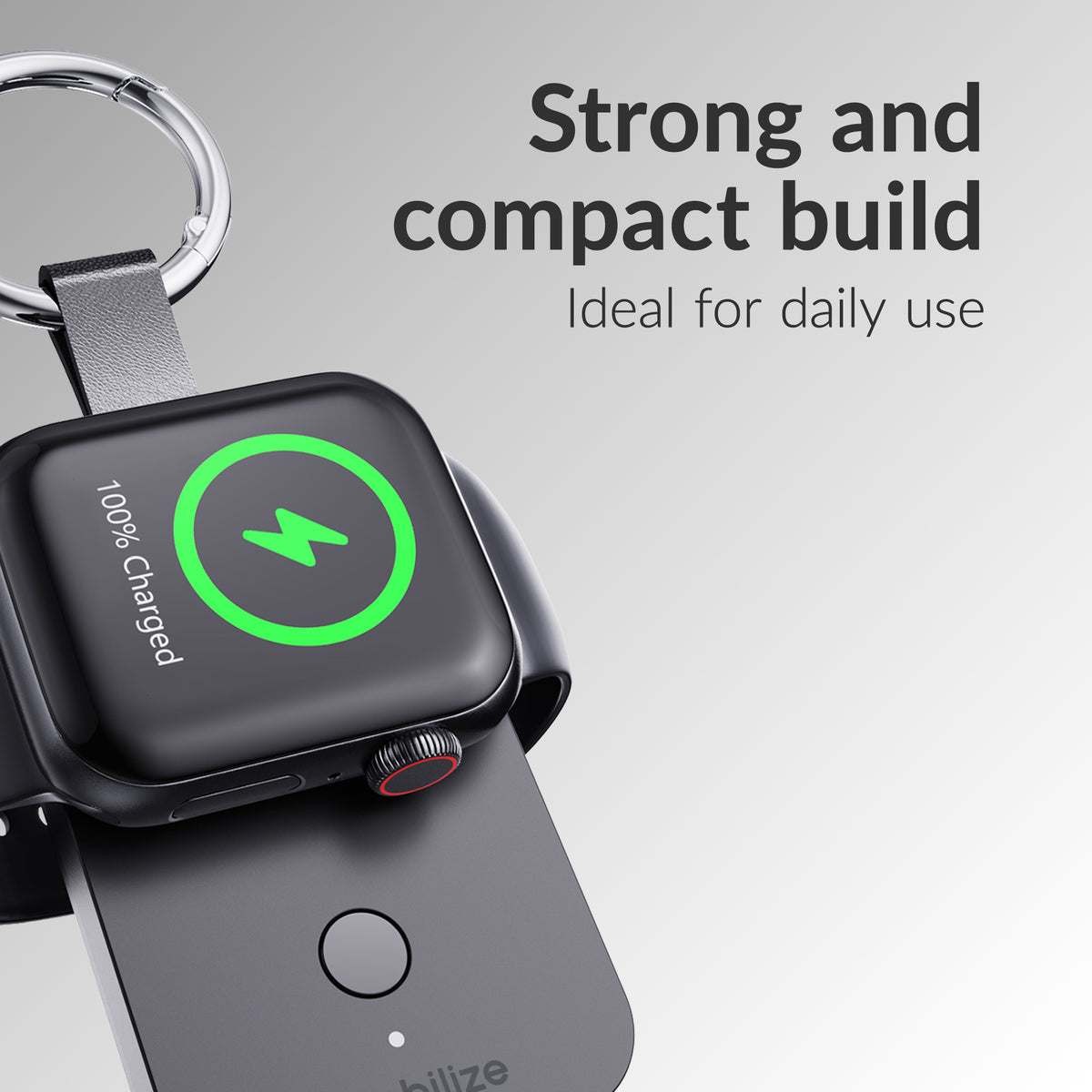 Mobilize Keychain Powerbank For Apple Watch 1000Mah 3W Black