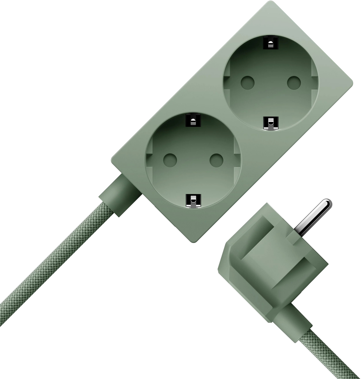 Sudio Brick Green Stekkerdoos met USB Poorten