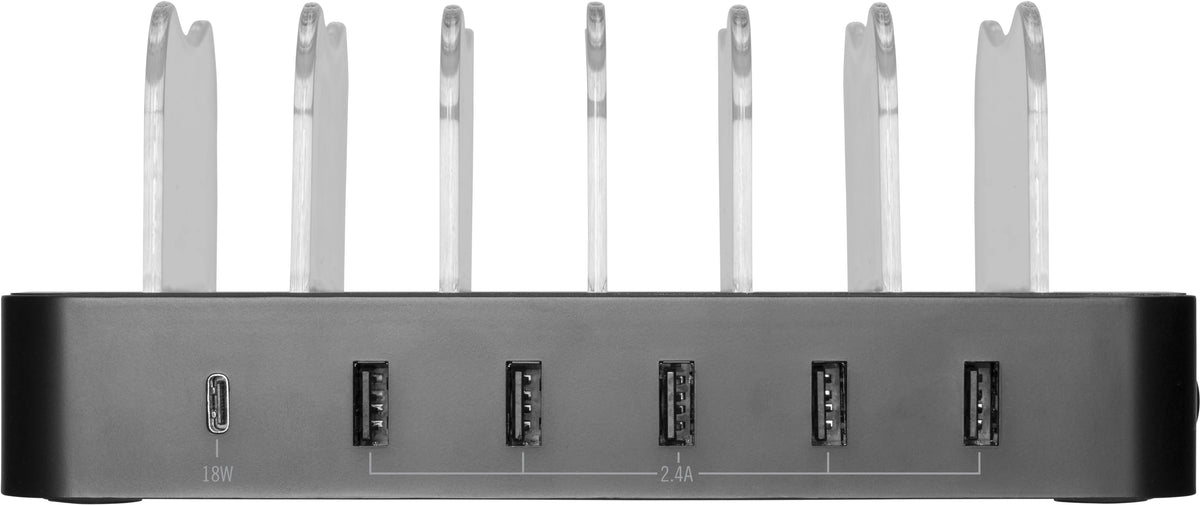 Deltaco Dps-0200 Deltaco 6-Ports Usb + Usb-C Charging Station 50W Black