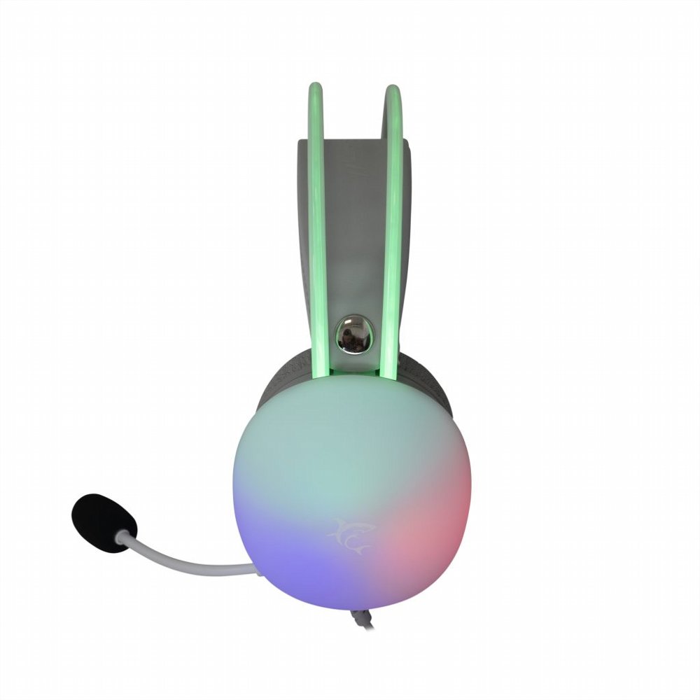 White Shark Firefly RGB | On-Ear Gaming Headset | 3,5mm Connector & USB-A | Wit