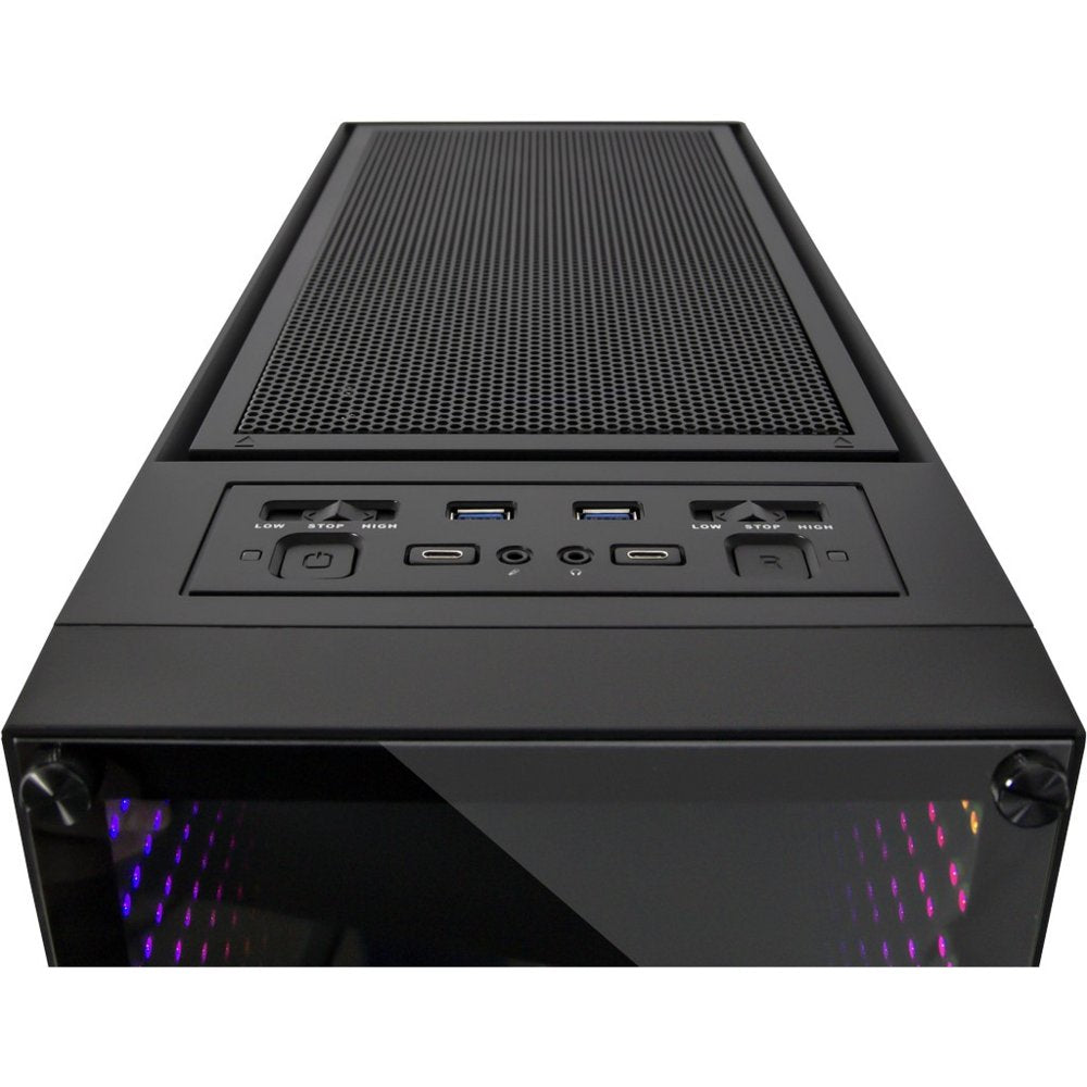 Inter-Tech X-908 Infini2 | Infinity Mirror | Tower Case | USB-C | Zwart